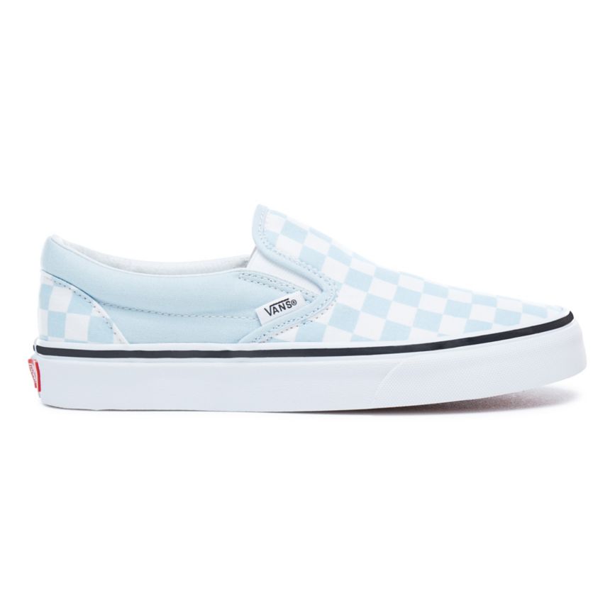 Vans Checkerboard Classic Slip-On Dam Blå/Vita - Vans Classics Prisjakt (GOEZY1697)